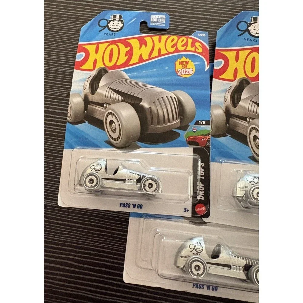 Hot Wheels Pass 'n Go Monopoly - 2026 Drop Tops 1/5 - Lot of 5